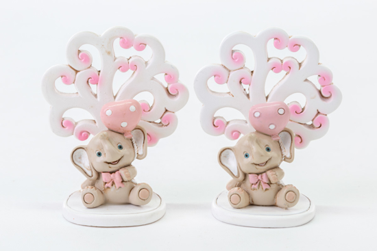 Picture of ELEFANTINO RESINA CONFEZIONE 12 PEZZI COLORE ROSA H 7