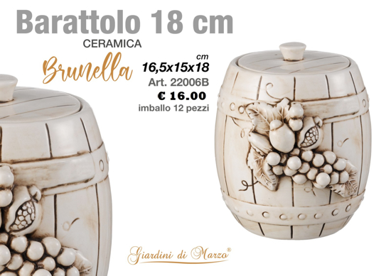 Picture of BARATTOLO CM18 CERAMICA  DECORO BOTTE GIARDINI DI MARZO