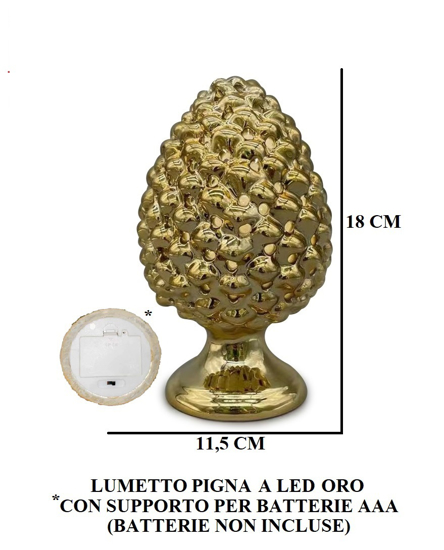 Picture of LUMETTO PIGNA cm 18 ORO CON LED GIARDINI DI MARZO