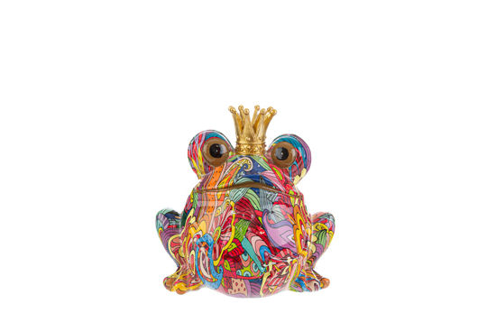 Picture of SALVADANAIO FROG RESINA MULTICOLOR 13,5x10,5x13,5CM