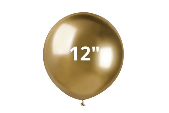 Immagine di BUSTA 50 PZ PALLONCI 12" METALLIC COLORS ORO LE STELLE BOMBONIERE