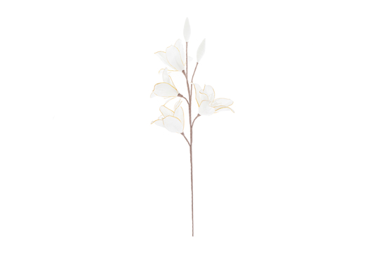 Immagine di CONFEZIONE 8 PEZZI FIORE ARTIFICIALE BIANCO diam.28xlungh.112CM