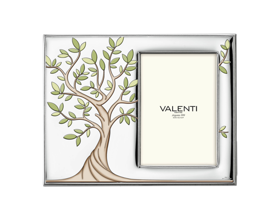 Immagine di Portafoto in argento laminato smaltato "albero della vita"10X15 Valenti & co.