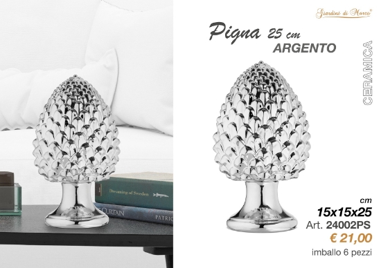 Immagine di PIGNA 25 CM ARGENTO GIARDINI DI MARZO 24002PS