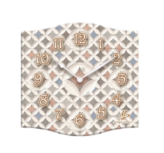 Immagine di OROLOGIO NEW CLOCKART 38X38 WHITE STYLIZED RHOMBUS LUPIA