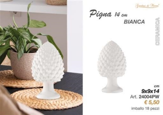 Immagine di PIGNA CM 14 CM CERAMICA BIANCA 24004PW GIARDINI DI MARZO