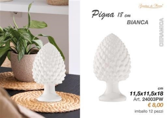 Immagine di PIGNA 18 CM CERAMICA BIANCA GIARDINI DI MARZO 24003PW