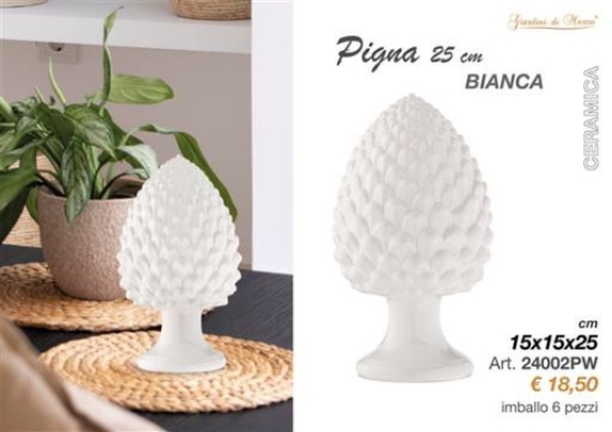 Immagine di PIGNA 25 CM CERAMICA BIANCA GIARDINI DI MARZO 24002PW