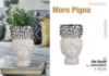 Immagine di MORO DONNA 30 CM BIANCO CON PIGNA SILVER 25002MDS GIARDINI DI MARZO