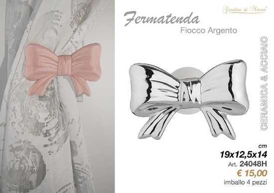 Immagine di FERMATENDA FIOCCO ARGENTO 24048H GIARDINI DI MARZO