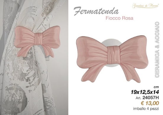 Immagine di FERMATENDA FIOCCO ROSA 24057H GIARDINI DI MARZO