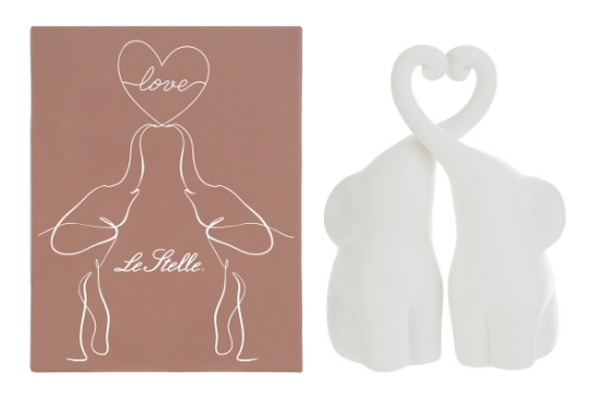 Immagine di SET 2 ELEFANTINI PORCELLANA 7,5x11,5xh.35CM