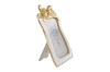 Immagine di PORTAFOTO IN RESI FIOCCO GOLD 13X18 mis.est.18x26CM