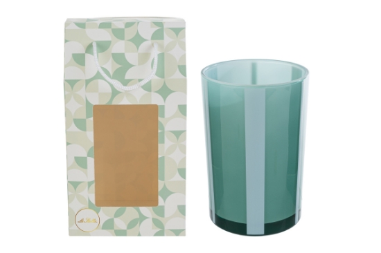 Immagine di VASO VETRO VERDE 12x12xh.18C C/SHOPPER 156640