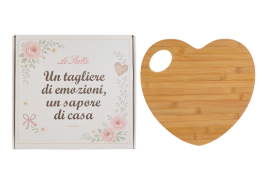 Immagine di TAGLIERE CUORE LEGNO 34x32,5x1CM C/COLOR BOX