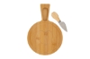 Immagine di SET 2 PZ TAGLIERE LEGNO COLTELLO FORMAGGIO 26x18x2CM