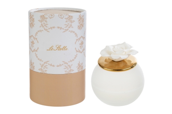 Immagine di FIORE ROSA COL.BIANCO d.7,5xh.9CM C/ASTUCCIO