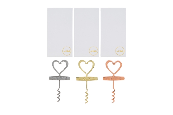 Immagine di APRIBOTTIGLIE LOVE METALLO ASS.12x6CM C/ASTUCCIO