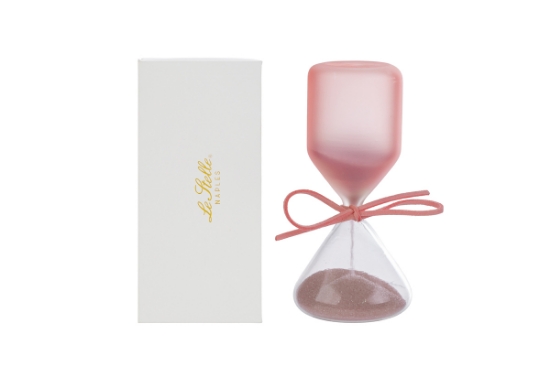 Immagine di CLESSIDRA VETRO ROSA SATINATO h.12CM C/ASTUCCIO