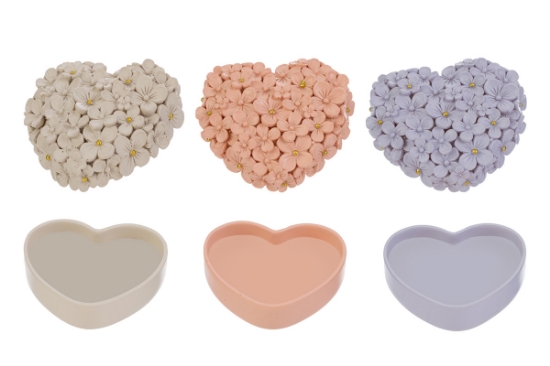 Immagine di SCATOLA CUORE RESINA ASS.9x8x4,5CM C/SHOPPER 13692