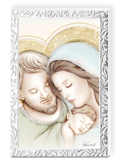 Immagine di Pannello In Legno Sacra Famiglia 81550/3LV