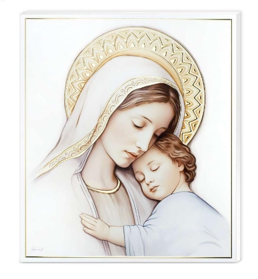 Immagine di Pannello Legno Madonn Bambino 81552/5L