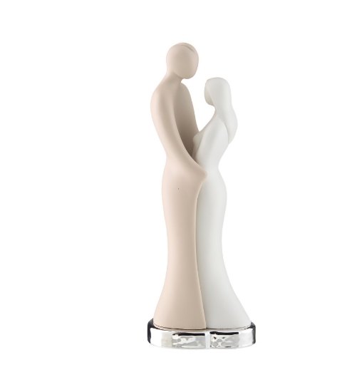 Immagine di COPPIA INNAMORATI H22 BASE ARGENTO R18350 2AR