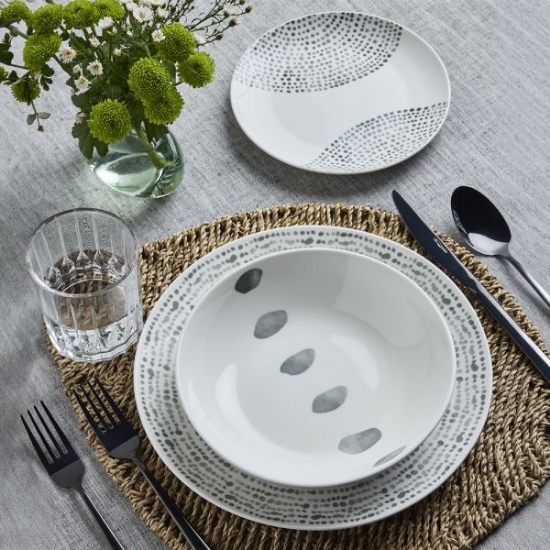 Immagine di SERVIZIO TAVOLA 18 PZ MADISON SOLSTICE GREY TOGNANA