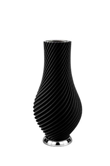 Immagine di VASO H26 NERO BASE ARGENTO 23001 3NE ARG